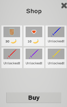 Shop screen